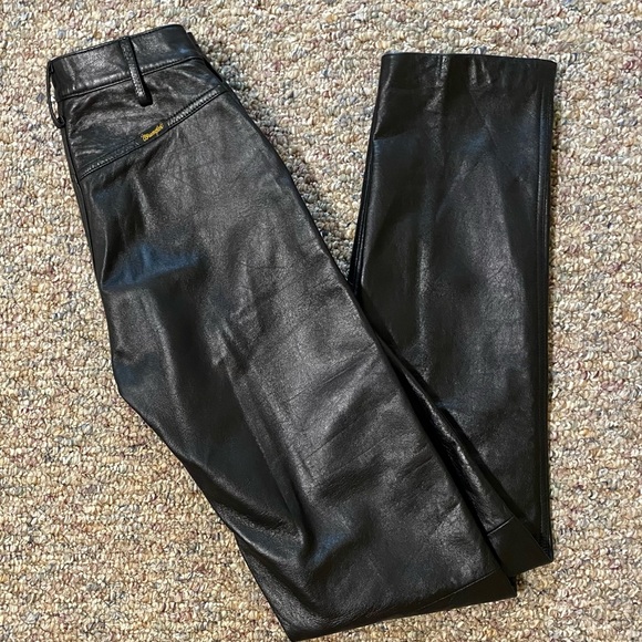 RARE VINTAGE 90’S WRANGLER LEATHER PANTS (SOLD!) - Picture 2 of 4